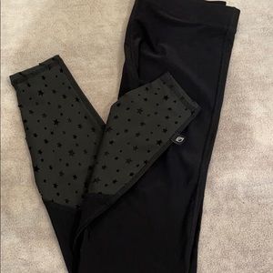 Star perforated terez leggings